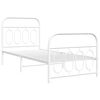 vidaXL Estructura cama sin colch&oacute;n con estribo metal blanco 90x200 cm