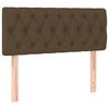 vidaXL Cama box spring con colch&oacute;n tela marr&oacute;n oscuro 100x200 cm