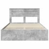 vidaXL Estructura de cama Gris Concreto 140 x 200 cm Madera Ingenieril