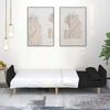 vidaXL Sof&aacute; cama de 2 plazas con dos almohadas tela negro