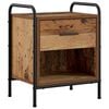 vidaXL Mesa de noche Madera envejecida 40 x 30 x 50 cm