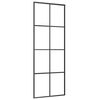 vidaXL Puerta corredera con set herrajes vidrio ESG aluminio 76x205 cm