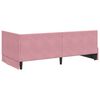 vidaXL Estructura de cama en esquina Rosa 100 cm x 200 cm Terciopelo
