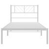 vidaXL Estructura cama sin colchón con cabecero metal blanco 100x190cm