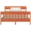 vidaXL Cama sin colchón madera maciza de pino marrón cera 180x200 cm