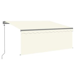 vidaXL Toldo autom&aacute;tico retr&aacute;ctil con persiana color crema 3x2,5m