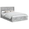 vidaXL Estructura de cama con almacenamiento y cabecero Gris Hormig&oacute;n