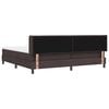 vidaXL Cama tipo Box Spring Marr&oacute;n Oscuro 200 x 200 cm Poli&eacute;ster