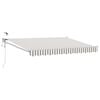vidaXL Toldo Retr&aacute;ctil El&eacute;ctrico Gris claro y blanco.