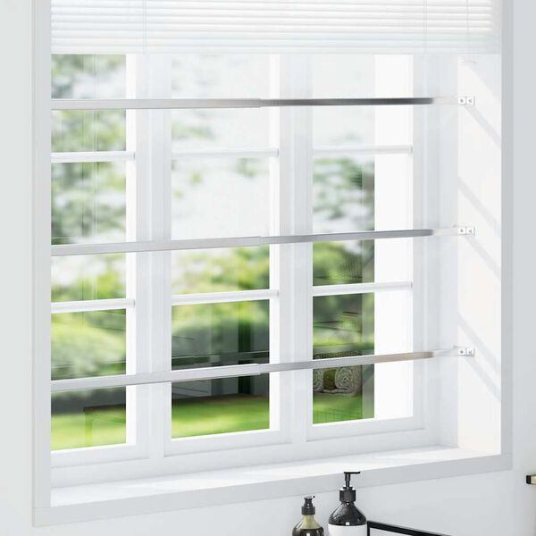 vidaXL Barras de seguridad ajustables para ventanas 3 uds 710-1200 mm