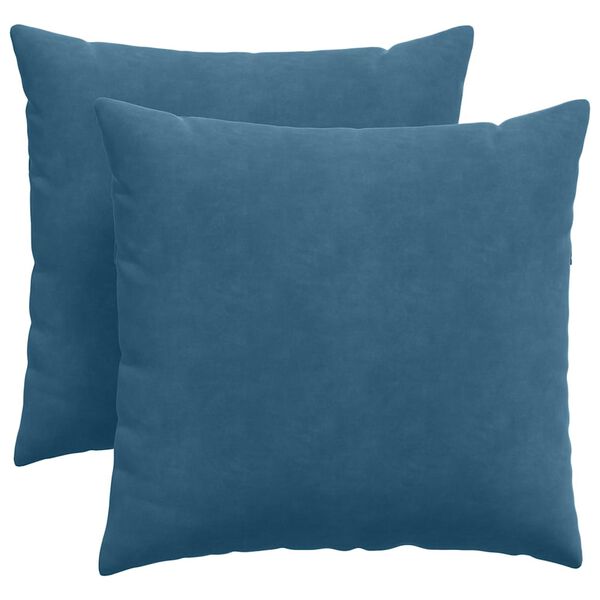 vidaXL Cojines de sof&aacute; 2 pcs Azul 45 x 45 cm Tela de pana