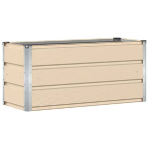 vidaXL Jardinera Marfil 100 x 40 x 45 cm Acero