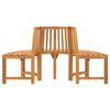 vidaXL Banco de árbol semicircular madera maciza eucalipto Ø160 cm
