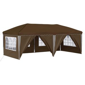 vidaXL Carpa Plegable para Fiestas 575 x 288 x 245 cm Gris topo