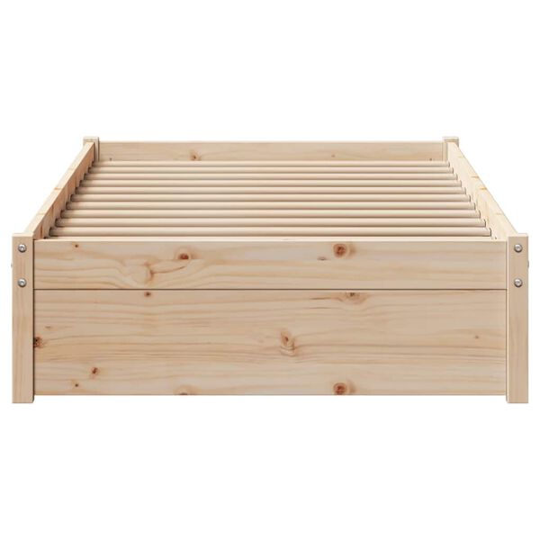 vidaXL Estructura de cama sin colch&oacute;n madera maciza de pino 90x190 cm