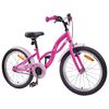 vidaXL Bicicleta Infantil 20 Pulgadas para 6-11 a&ntilde;os Rosa Oscuro