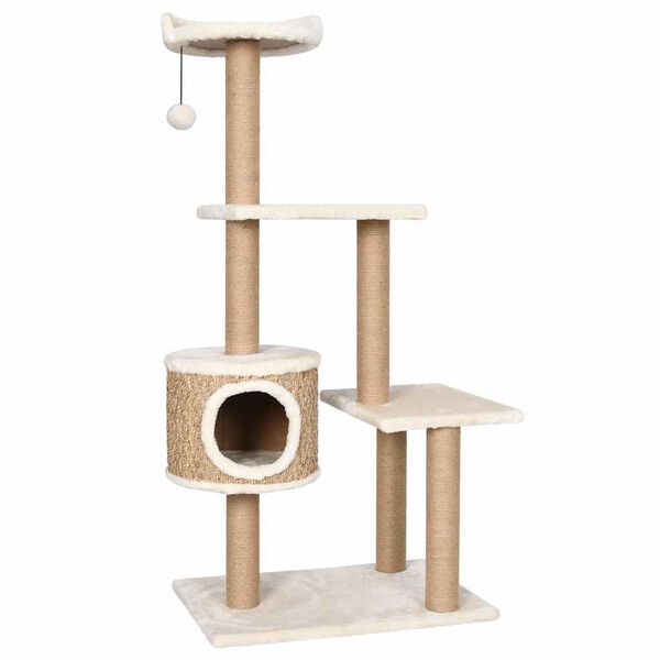 vidaXL &Aacute;rbol para gatos con poste rascador 123 cm hierba marina