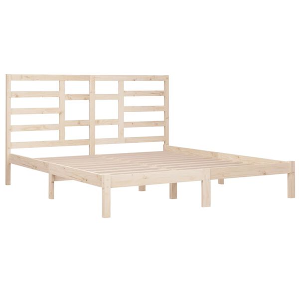 vidaXL Estructura de cama sin colch&oacute;n madera maciza 200x200 cm