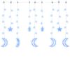 vidaXL Luces estrella y luna 345 LEDs azul con control remoto