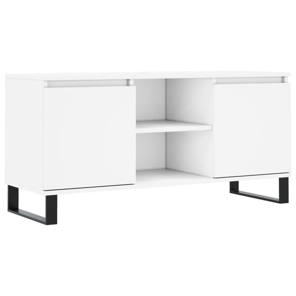 vidaXL Mueble de TV madera de ingenier&iacute;a blanco 104x35x50 cm