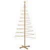 vidaXL Árbol de Navidad de madera con soporte Marrón 210 cm Bambú