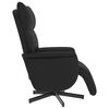 vidaXL Sill&oacute;n reclinable con reposapi&eacute;s cuero sint&eacute;tico negro