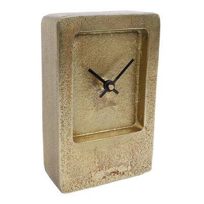 Gifts Amsterdam Reloj de mesa Liverpool aluminio dorado 11x4,5x17,5 cm