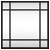 vidaXL Espejo de pared cuadrado de hierro negro 30x30 cm