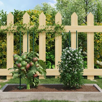 vidaXL Tutores para plantas de jardín 30 unidades acero verde 60 cm