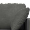 vidaXL Sof&aacute; 2 pcs Gris oscuro 198 x 78 x 80 cm Terciopelo