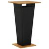 vidaXL Mesa alta rat&aacute;n sint&eacute;tico y madera de acacia negro 60x60x110 cm