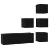 vidaXL Conjunto de mueble de TV 5 uds. Roble Negro