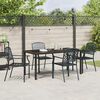 vidaXL Conjunto de Comedor de Jard&iacute;n 5 pcs Antracita