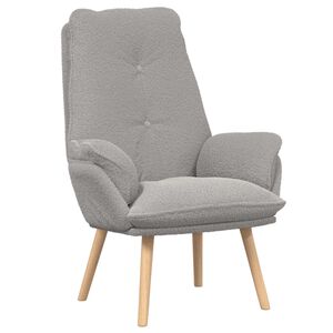 vidaXL sill&oacute;n Gris Claro 69 x 74 x 93 cm Tela Sherpa