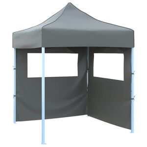 vidaXL Carpa plegable profesional 2 paredes acero gris antracita 2x2 m