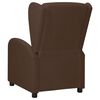 vidaXL Sill&oacute;n orejero elevable de cuero sint&eacute;tico marr&oacute;n
