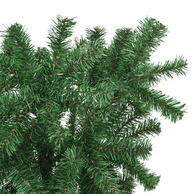 vidaXL Árbol de Navidad artificial invertido con soporte verde 150 cm