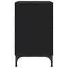 vidaXL Armario de Noche Negro 49 x 36 x 61 cm Madera contrachapada