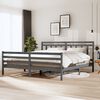 vidaXL Estructura de cama de madera maciza gris 200x200 cm