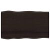 vidaXL Tablero mesa madera tratada roble borde vivo marr&oacute;n 100x60x2 cm