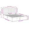 vidaXL Cama extralarga sin colch&oacute;n madera maciza 160x210 cm
