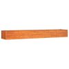 vidaXL Arriate oxidado de acero corten 400x80x45 cm