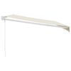 vidaXL Toldo retr&aacute;ctil aluminio y tela color crema 4,5x3 m