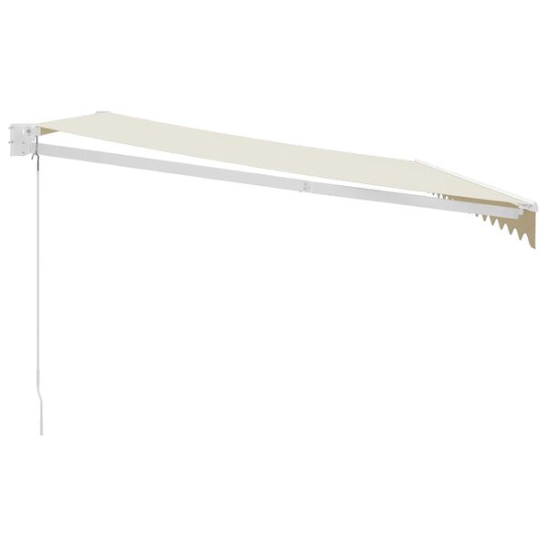 vidaXL Toldo retr&aacute;ctil aluminio y tela color crema 4,5x3 m