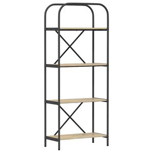 vidaXL Estante de libros 4 niveles 60 x 30 x 146 cm Roble Sonoma