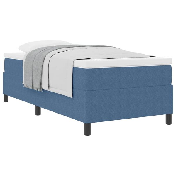 vidaXL Cama tipo Box Spring Azul y 90 x 190 cm Tela de Pana