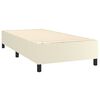 vidaXL Cama box spring con colch&oacute;n cuero sint&eacute;tico crema 100x200 cm