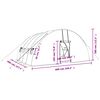 vidaXL Invernadero con estructura de acero blanco 24 m² 6x4x2,85 m