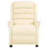 vidaXL Sillón de masaje de cuero sintético crema