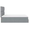 vidaXL Estructura cama otomana con colch&oacute;n tela gris claro 140x190 cm